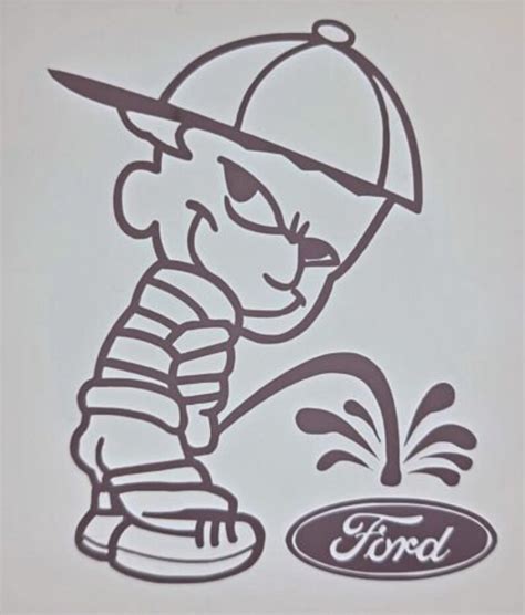 calvin sticker peeing|calvin pissing on ford.